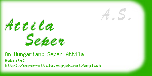 attila seper business card